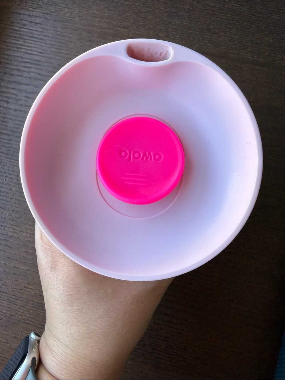 Owala Stainless Steel SmoothSip Slider Travel Mug - Pink (Pucker Up) 12oz - Picture 9 of 16